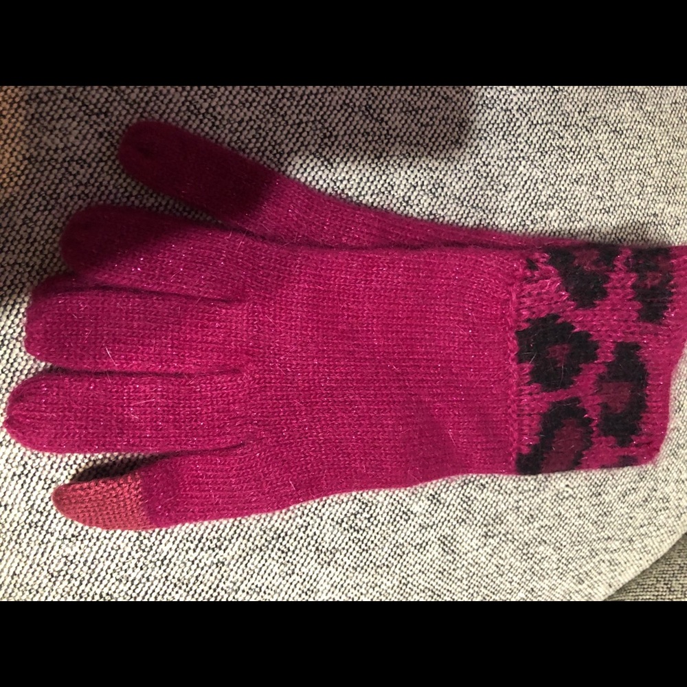 Coach rabbit hair gloves - Picture 3 of 4